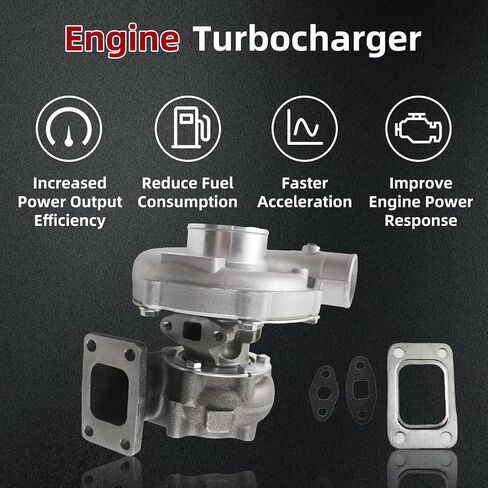 شاحن توربيني متوافق مع T04E T3/T4 0.57 A/R 48.1 TRIM 400+HP Boost Stage III شاحن 1.5L-2.5L المحرك يستبدل الجزء in Kuwait