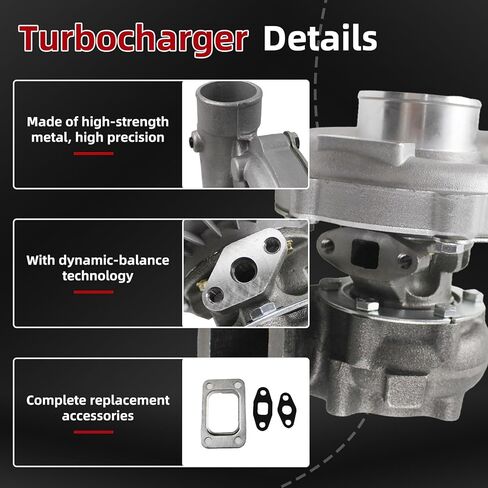 شاحن توربيني متوافق مع T04E T3/T4 0.57 A/R 48.1 TRIM 400+HP Boost Stage III شاحن 1.5L-2.5L المحرك يستبدل الجزء in Kuwait