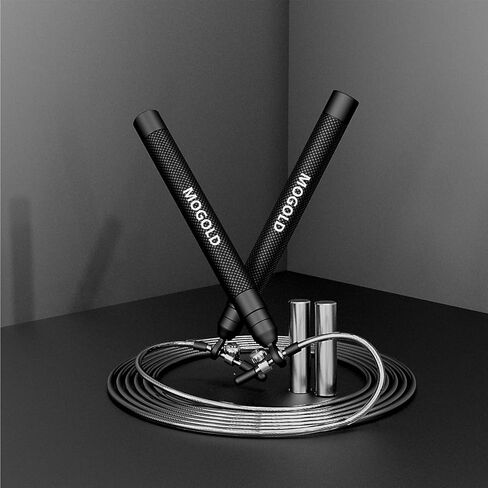 Speed Jump Rope for Boxing Fitness Exercise - Metal Handles With Extra Weights - 2 Length Adjustable PVC Coat Steel Wire Rope, Adults Workout Speed Rope for Men, Women, Kids in Saudi Arabia