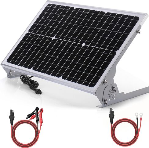 SUNER POWER 12V Solar Battery Charger Maintainer, Waterproof 10W Solar Trickle Charger, High Efficiency Solar Panel Kit, Built-in Intelligent MPPT Controller + Adjustable Bracket + SAE Cable Kits in Saudi Arabia