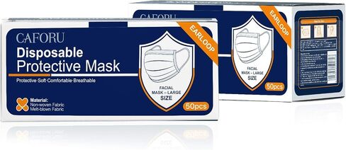 Disposable Face Mask 3 Ply with Ear loop Protection, 50 Count in Saudi Arabia