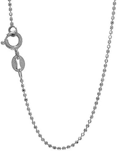 14k Solid Yellow Or White Gold 1mm Diamond-Cut Bead Ball Chain 16" 18" 20" in Saudi Arabia
