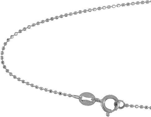 14k Solid Yellow Or White Gold 1mm Diamond-Cut Bead Ball Chain 16" 18" 20" in Saudi Arabia