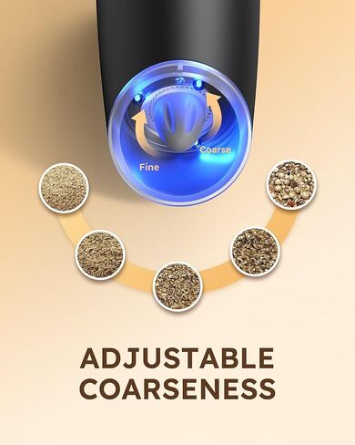 مجموعة مطحنة الملح والفلفل الكهربائية من سانجكون، سعة 9 أونصة XL، تعمل بالبطارية، تعمل بيد واحدة، خشونة قابلة للتعديل، قابلة لإعادة الملء، مجموعة مطحنة الفلفل الملح، هدية المطبخ in Kuwait