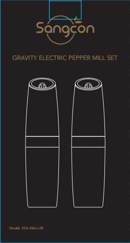 مجموعة مطحنة الملح والفلفل الكهربائية من سانجكون، سعة 9 أونصة XL، تعمل بالبطارية، تعمل بيد واحدة، خشونة قابلة للتعديل، قابلة لإعادة الملء، مجموعة مطحنة الفلفل الملح، هدية المطبخ in Kuwait