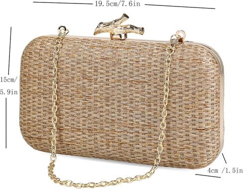 احصل على محفظة بمقبض من القش للنساء حقيبة شاطئ صيفية منسوجة حقيبة يد كروس الرافية حقيبة مسائية لحفلات السفر in Kuwait