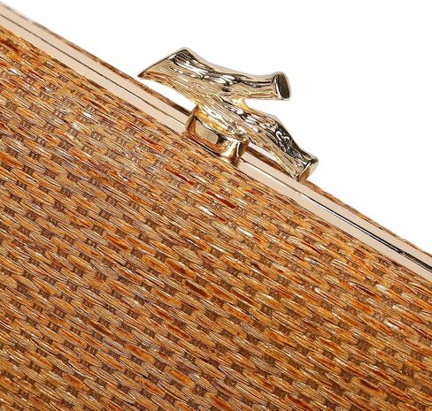 احصل على محفظة بمقبض من القش للنساء حقيبة شاطئ صيفية منسوجة حقيبة يد كروس الرافية حقيبة مسائية لحفلات السفر in Kuwait