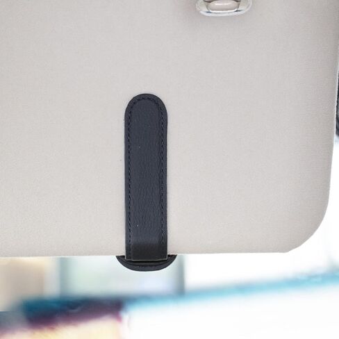 حامل نظارات شمسية للسيارة من XYZCTEM، حامل نظارات لواقي الشمس للسيارة، قطعتان من حامل النظارات الشمسية للسيارة، ملحقات داخلية للسيارات (أسود، قطعتان) in Kuwait