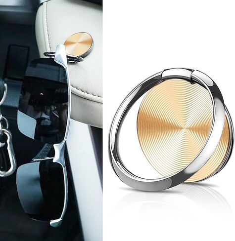 Sunglass Holder for Car Dash, Premium Metal Alloy Glasses Holder Retainer, Mini Sunglasses Hanger Auto Eyeglasses Holder Hook, Universal for Car, Home, Boat, RV, Truck, Office (Black, 1 PC) in Saudi Arabia