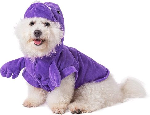 أزياء Mogoko الأرجوانية على شكل ديناصور للكلاب، أزياء الهالوين التأثيرية للحيوانات الأليفة، قلنسوة للكلاب، للكلاب الصغيرة والقطط، ملابس قطط لطيفة مقاس S in Kuwait