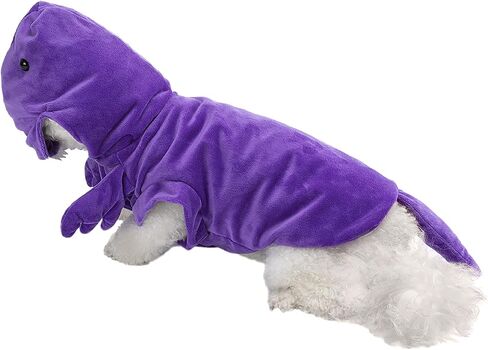 أزياء Mogoko الأرجوانية على شكل ديناصور للكلاب، أزياء الهالوين التأثيرية للحيوانات الأليفة، قلنسوة للكلاب، للكلاب الصغيرة والقطط، ملابس قطط لطيفة مقاس S in Kuwait