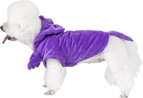 أزياء Mogoko الأرجوانية على شكل ديناصور للكلاب، أزياء الهالوين التأثيرية للحيوانات الأليفة، قلنسوة للكلاب، للكلاب الصغيرة والقطط، ملابس قطط لطيفة مقاس S in Kuwait