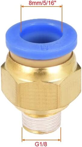 uxcell Straight Pneumatic Push to Quick Connect Fittings G1/8 Male x 6mm Tube OD 10pcs in Saudi Arabia