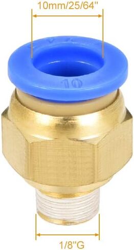 uxcell Straight Pneumatic Push to Quick Connect Fittings G1/8 Male x 6mm Tube OD 10pcs in Saudi Arabia