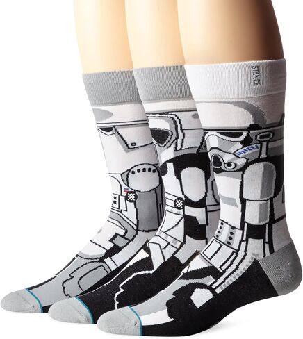 Stance Men's Trooper Crew Socks, White, Sock Size:10-13/Shoe Size: 6-12 in Saudi Arabia