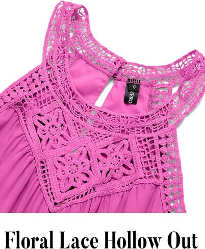 MEROKEETY Women's 2024 Summer Casual Sleeveless Sundress Halter A-Line Tiered Beach Vacation Mini Dress in Saudi Arabia