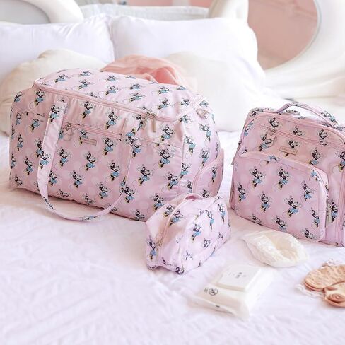 New! Super Star Plus - Disney's Be More Minnie, JuJuBe Weekender Diaper Bag, Zippered Overnight Travel Duffel Bag with Baby Changing Pad, Shoe Compartment, Tote Bag Shoulder Straps, Galaxy of Rivals in Kuwait
