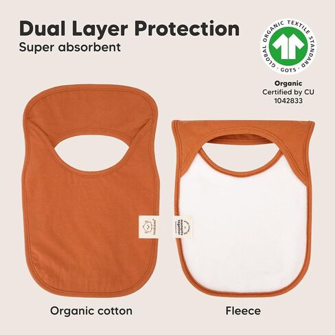 KeaBabies 8-Pack Organic Baby Bibs for Girls & Boys and 8-Pack Baby Bibs for Boys, Girls - Teething Baby Bibs for Boy, Girl, Pull-on Bibs for Baby Girl, Baby Boy in Saudi Arabia