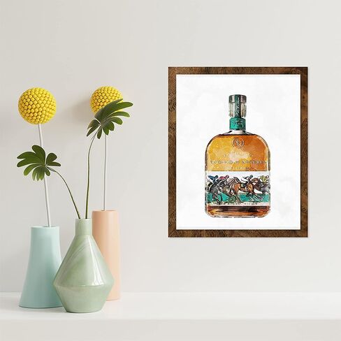ملصقات فنية جدارية مطبوعة بألوان مائية من Woodford Reserve Bourbon - طراز كنتاكي ديربي - رائعة للبار والمطاعم وكهف الرجال وجامعي بوربون in Kuwait