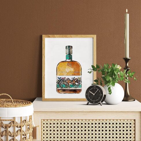 ملصقات فنية جدارية مطبوعة بألوان مائية من Woodford Reserve Bourbon - طراز كنتاكي ديربي - رائعة للبار والمطاعم وكهف الرجال وجامعي بوربون in Kuwait