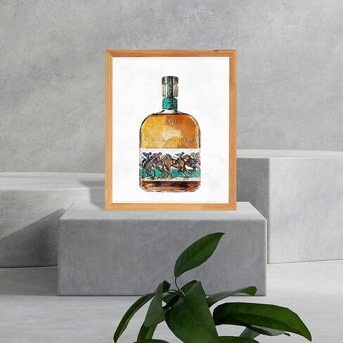 ملصقات فنية جدارية مطبوعة بألوان مائية من Woodford Reserve Bourbon - طراز كنتاكي ديربي - رائعة للبار والمطاعم وكهف الرجال وجامعي بوربون in Kuwait