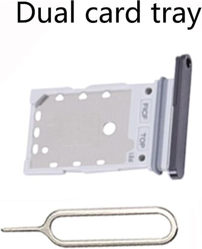 for Samsung Galaxy Z Fold 4 5G Dual SIM Card Tray Card Holder Slot Replacement Parts + Open Eject Pin (Black) in Saudi Arabia