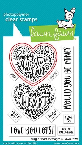 Lawn Fawn Magic Heart Messages - Stamp and Die in Saudi Arabia