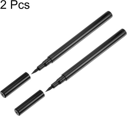HARFINGTON 2pcs Fabric Markers Permanent Dye Paint Textile Marker Pens Fine Tip 2 Colors for DIY Clothes Shoe, Black, Brown Green in Saudi Arabia