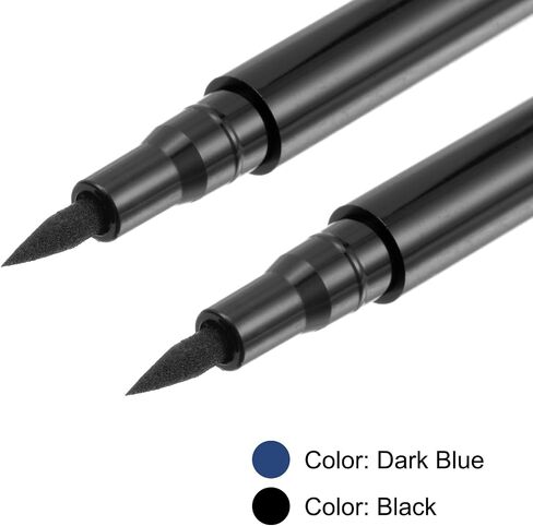 HARFINGTON 2pcs Fabric Markers Permanent Dye Paint Textile Marker Pens Fine Tip 2 Colors for DIY Clothes Shoe, Black, Brown Green in Saudi Arabia