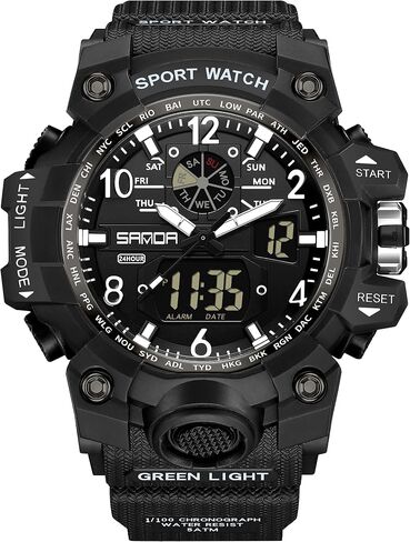 Women’s Digital Watch Waterproof Sport Watch Analog Wristwatch Military Tactical Watches LED Luminous Alarm Stopwatch Dual Time Wrist Watches in Saudi Arabia