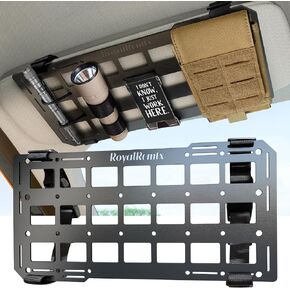 Car Sun Visor Organizer - Fiberglass Tactical Molle Sun Visor Organizer Rigid MOLLE Panel for Vehicle SUV Truck Accessories