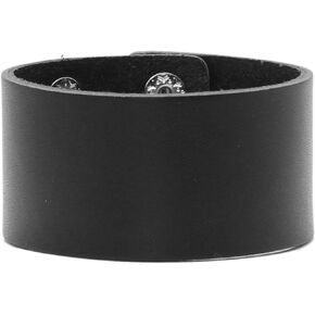 Punk Rock Simple Wide Pu Leather Adjustable Cuff Bracelet