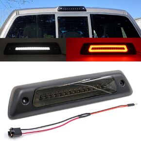 NJSBYL LED 3rd Third Brake Lights for 2015-2020 F150, 2017-2021 F250 F350 F450 Super Duty 2019-21 Ranger XL XLT FX4 4X4 Red Lens Red/White LED Rear Center High Mount Stop Reverse Cab Roof Cargo Lamps