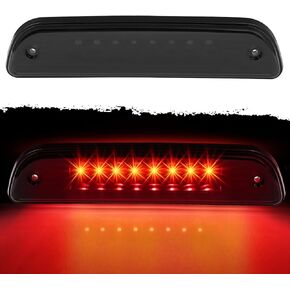 3rd Brake Light Fit For Toyota Tacoma 1995-2017 High Mount Stop Light LED Rear Cab Roof Center Mount Brake Stop Tail Cargo Light (Black+Smoke Lens)