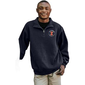 Blue 84 NCAA Officially Licensed Quarter Zip Sweatshirt Left Chest Logo Team Color
