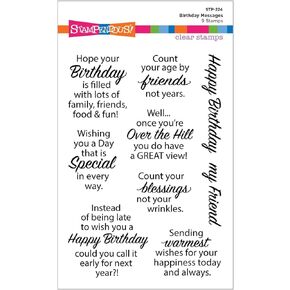 Spellbinders Birthday Messages Clear Stamp Set