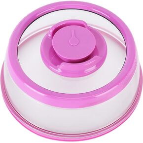 Vacuum Food Sealer Cover, Press Type Vacuum Air Tight Food Sealer Container Plate Platter Lid Cover Topper Dome(Black)