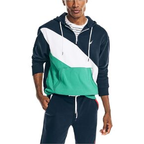 Nautica Men's Colorblock Quarter-Zip Hoodie
