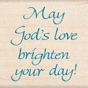 EK Success Inkadinkado ''God's Love'' Religious Inspirational Quote Wood Stamp for Card Decorating, 2'' W x 2.5'' L