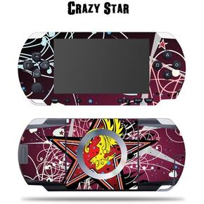 Mightyskins Protective Vinyl Skin Decal Cover Sticker Compatible with Sony PSP - Crazy Star