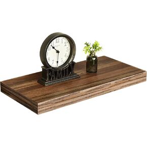 WELLAND 12" Deep Wall Shelves, Floating Wall Shelf Large Floating Shelves, 23.62" L x 11.81" D x 2" T, Deeper Than Others, Retro