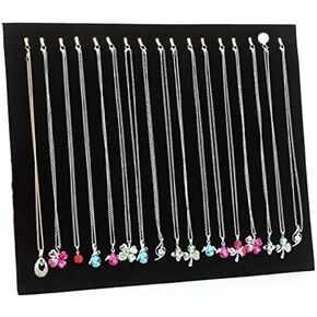 Black Velvet 17 Hook Necklace Jewelry Tray Display Organizer (17 Hook Necklace Display)