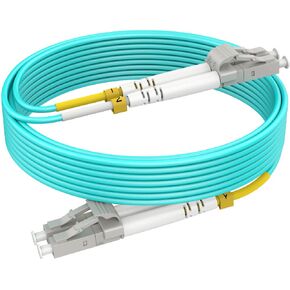 40m(131ft) OM3 Multimode Fiber LC to LC, OM3 LC to LC Fiber Patch Cable, Options 7in~500ft, Fiber Optic Patch Cable Duplex 10G LSZH, 𝙍𝙖𝙢𝙗𝙤𝘾𝙖𝙗𝙡𝙚𝙨
