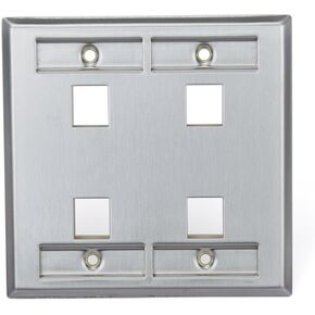 Leviton 43080-2L4 4PORT DG QP WP W/ID STAINLESS STEEL