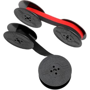 Twin Spool Typewriter Ribbons GR24 Ribbons Black Reddish Black Universal Typewriter Ribbons Alternative to Most Typewriters 2pcs