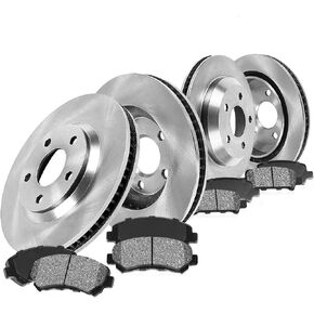 Callahan Brake Kit for Dodge Ram 1500 Durango Chrysler Aspen Brakes Rotors Semi-Metallic Brake Pads 5 Lug Front and Rear Replacement, Brakes and Rotors