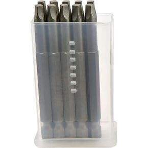 MaxTool 10PCs SQ3 x 3 Inches Identical Screwdriver Power Bits Square No 3 Tip/Point/Head 1/4" Hex Driver 6150 Alloy Steel; SQ3x3P10-6150