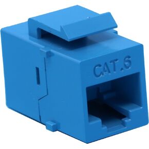 RiteAV Cat6 إيثرنت كيستون جاك مقرنة أنثى إلى أنثى بني