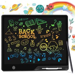 POPERPUN LCD Writing Tablet for Kids, Rechargeable Kids Drawing Pad 16 Inch Colorfuls Doodle Board, Kids Drawing Tablet Toys for Ages3 4 5 6 7 8 Christmas Birthdays Gifts for Girls Boys Adults