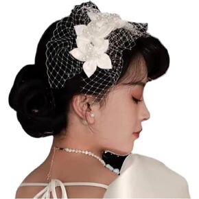 L'ouve Fascinators for Women Tea Party Headband Kentucky Derby Hats Cocktail Flower Mesh Feathers Headwear